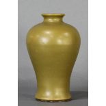 A Chinese monochromatic tea dust glazed vase