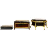 A group of Asian lacquered boxes