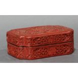 Chinese cinnabar lacquer box