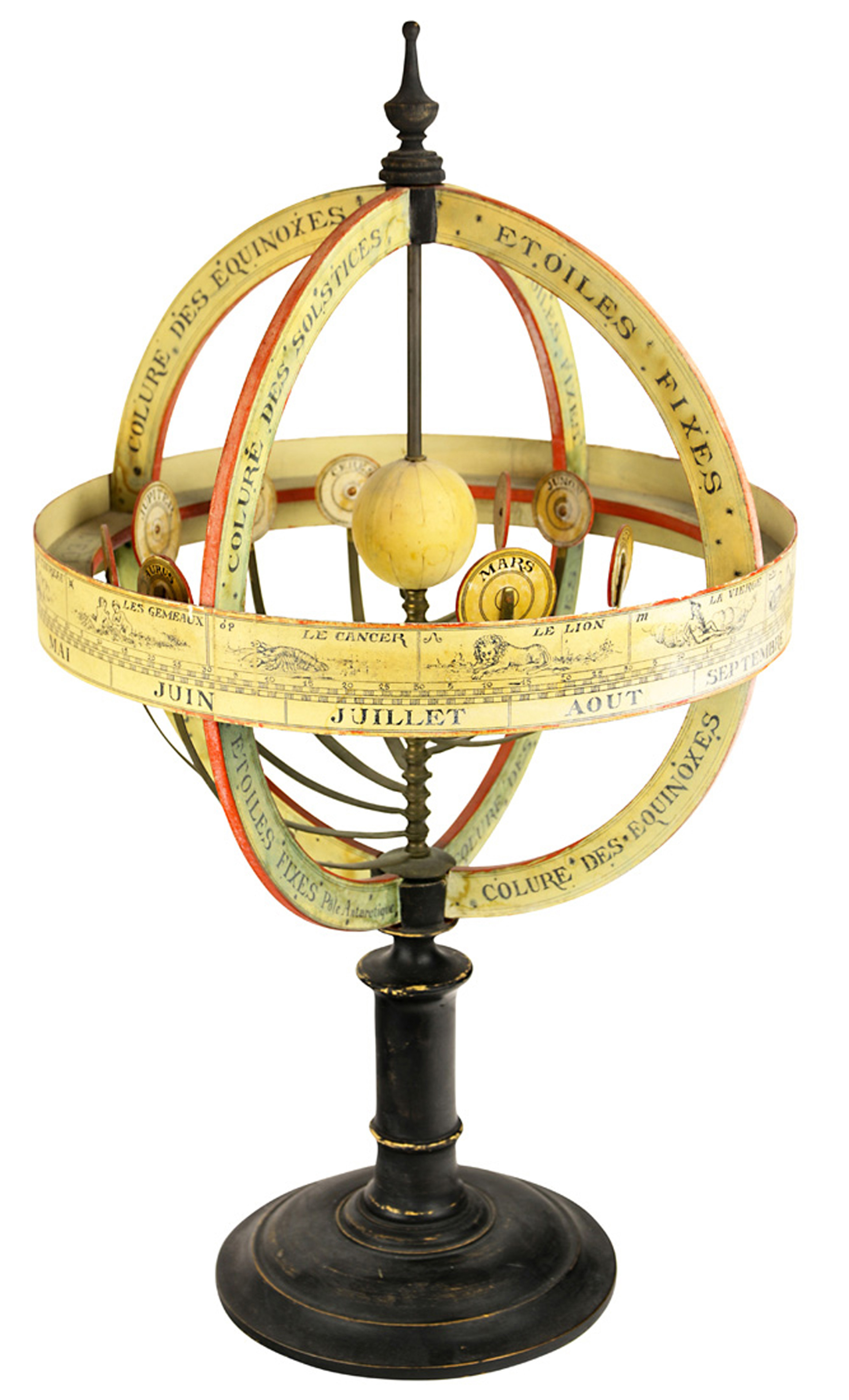 A French brass armillary sphere
