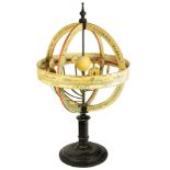 A French brass armillary sphere