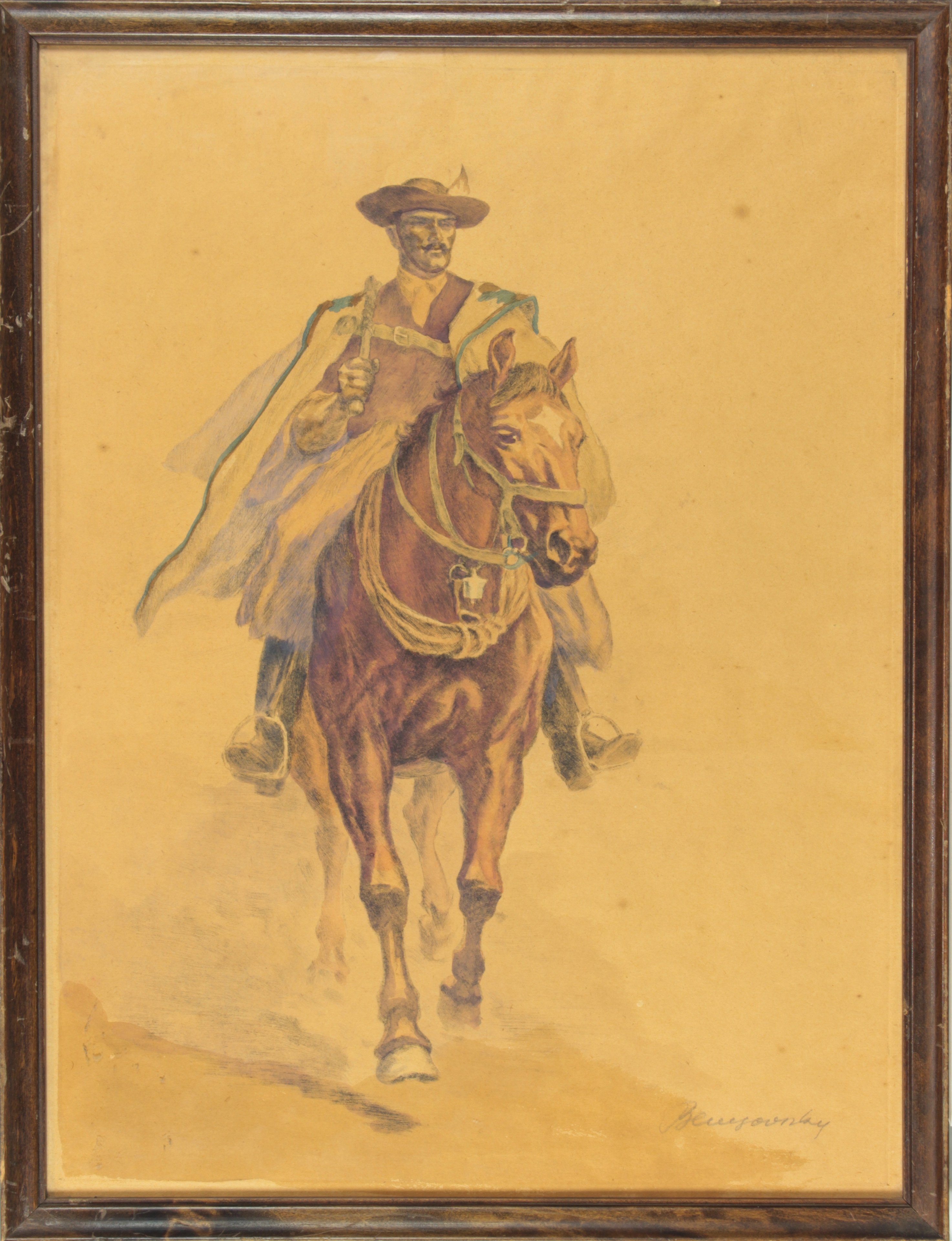 Mixed Media, Man on Horseback