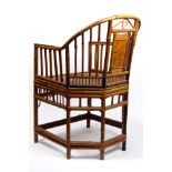 (lot of 4) Chinese bamboo arm chairs