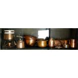 (lot of 12) Copper vessels