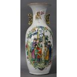 Massive Chinese Famille Rose porcelain vase