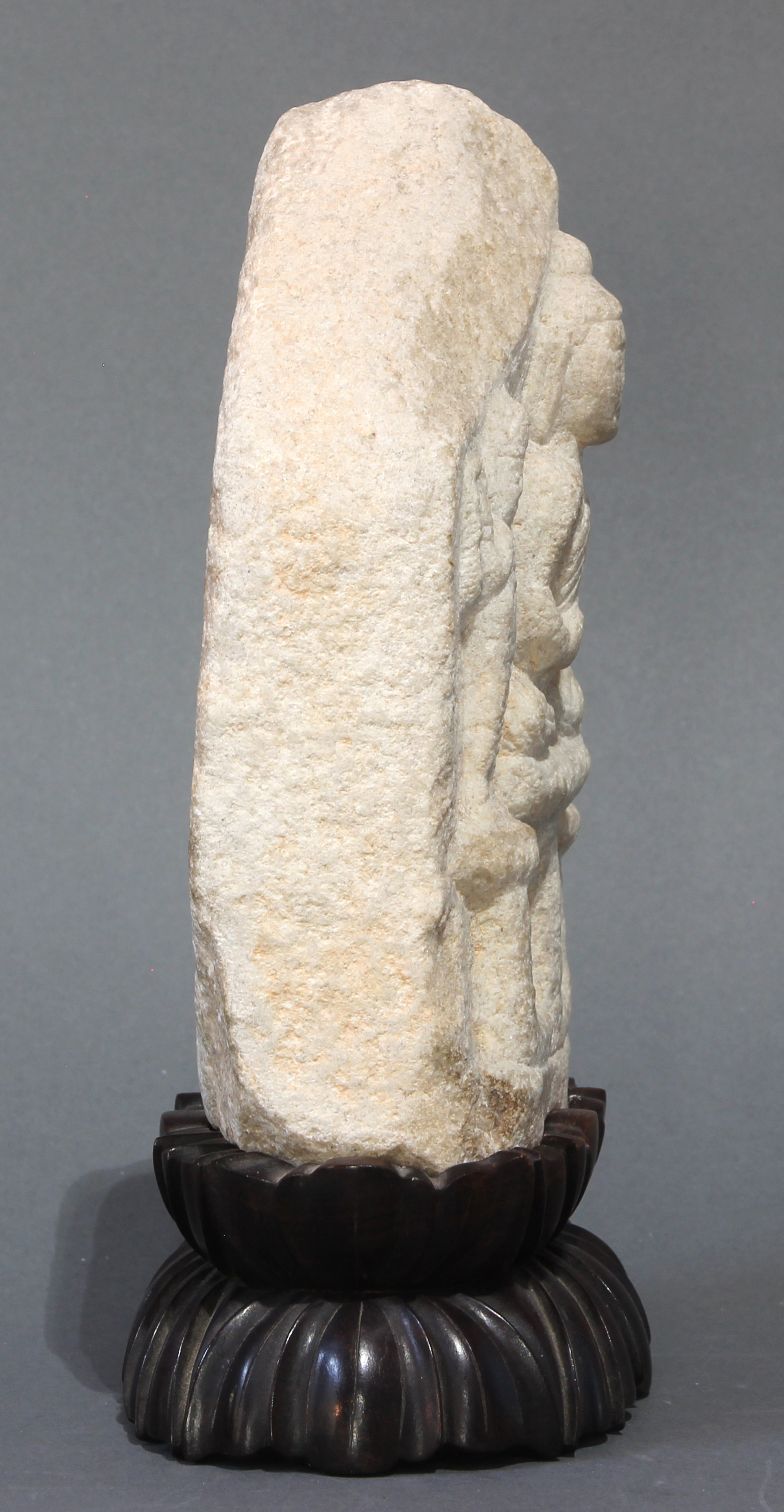 Chinese Buddhist gray stone stele with Shakyamuni Buddha - Image 2 of 4