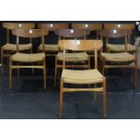 A group of Hans Wegner for Carl Hansen CH22 chairs