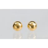 Pair of 18k yellow gold ball earrings