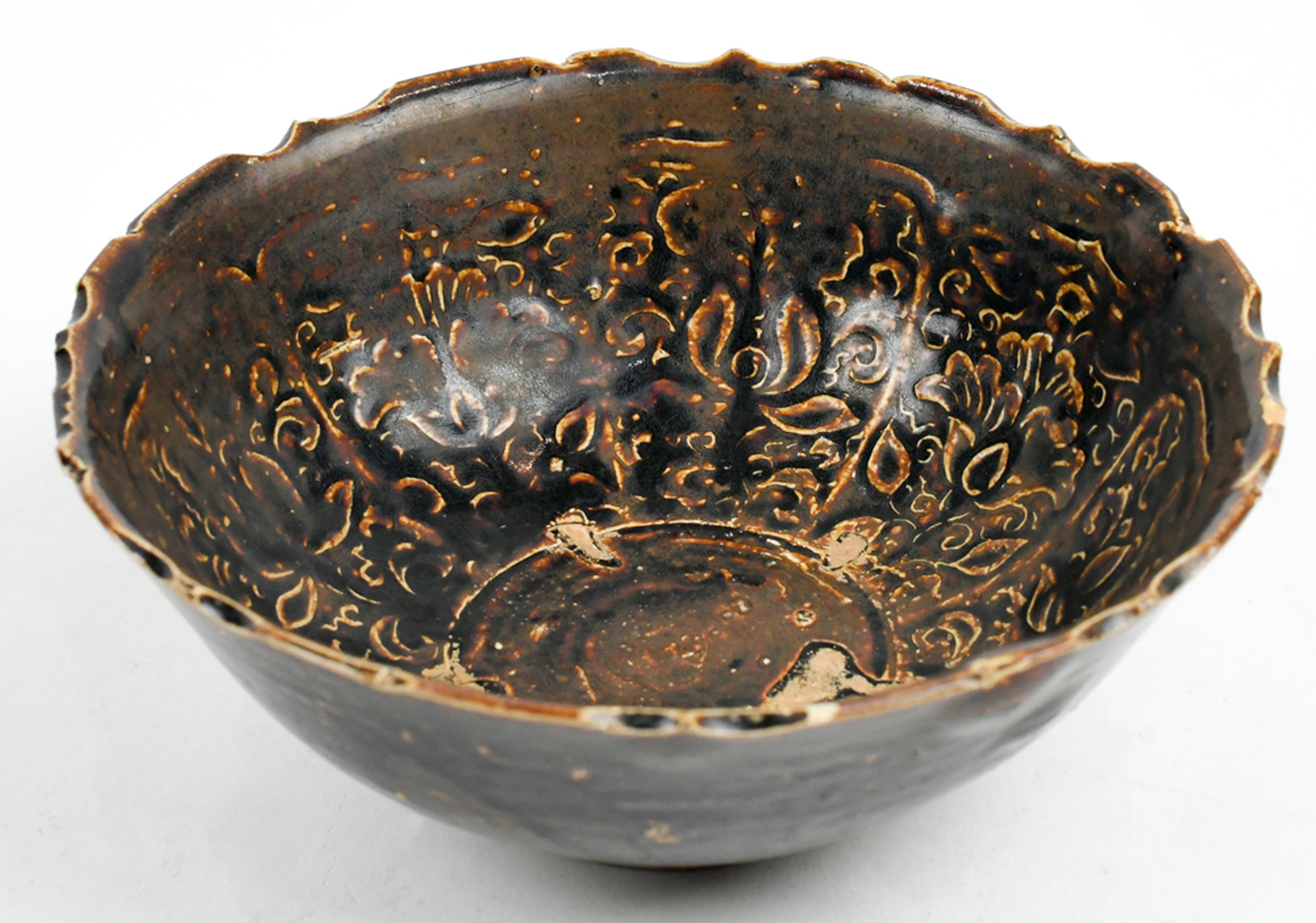 (3) Vietnamese Tran Brown Glaze Ceramic Bowls - Image 2 of 3