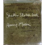 Moore, Henry, "Shelter Sketchbook," signed by artist