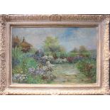 Painting, English Garden,