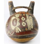 A Nazca style ball shaped kettle