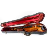 A French Albert Deblayae violin in vintage case