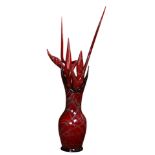 Art glass vase group, in the manner of Nourot