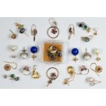 Collection of multi-stone, synthetic, gold, metal jewelry and items