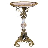 A French ormolu mounted and porcelain table circa 1870