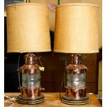 A pair of Ankerlicht copper nautical lanterns