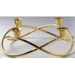 Georg Jensen gold-plated 'season' candleholder