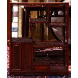 Chinese miniature rosewood etagere