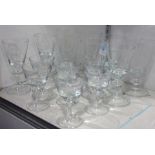 (lot of 14) A Steuben style glassware group