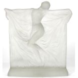 A Rene Lalique, a "Suzanne" frosted glass statuette