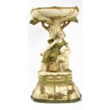 A Royal Dux porcelain figural compote