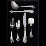 (lot of 73) Wallace Grand Baroque sterling flatware service