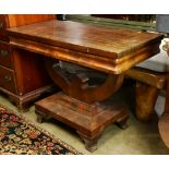 A regency style mahogany console table