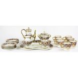 A Sevres Louis Philippe style Chateau of Fontainebleau, porcelain tea set