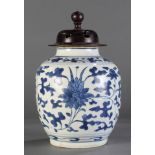 A Blue and White 'Lotus' Jar