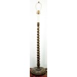 Continental style barley twist floor lamp