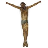 A Spanish Colonial style polychrome decorated crucifix