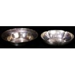 A lot of (2) Modernist hand wrought sterling bowls