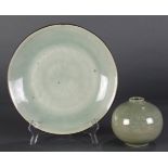 (lot of 2) Asian celadon items