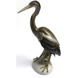 A Rosenthal figure of a heron