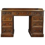 An English William IV kneehole desk