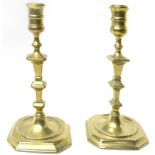 Pair of diminutive brass candlesticks