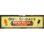 Sunfreeze ice cream advertising sign