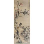 A Chinese Scroll, Fang Ji, Chrysanthemum and Magpie