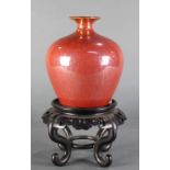 Chinese mottled peach blossom glaze vase