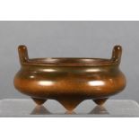 Chinese bronze tripod censer with stand