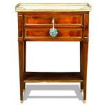 A Louis XVI style mahogany commode