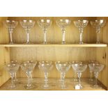 (lot of 18) Miller Rogaska cut glass and engraved goblets