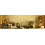 (lot of 10) Rosenthal and Hutschenreuther porcelain dog figurines