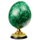 A large malachite egg form specimen