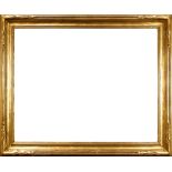 A Newcomb Macklin Arts and Crafts carved giltwood frame
