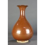 Chinese Yaozhou persimmon glaze vase