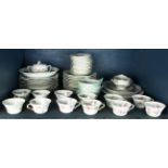 One shelf of Haviland Limoges porcelain partial table service for twelve