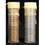 Two rolls of Lincoln cents