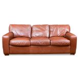 An American leather sofa